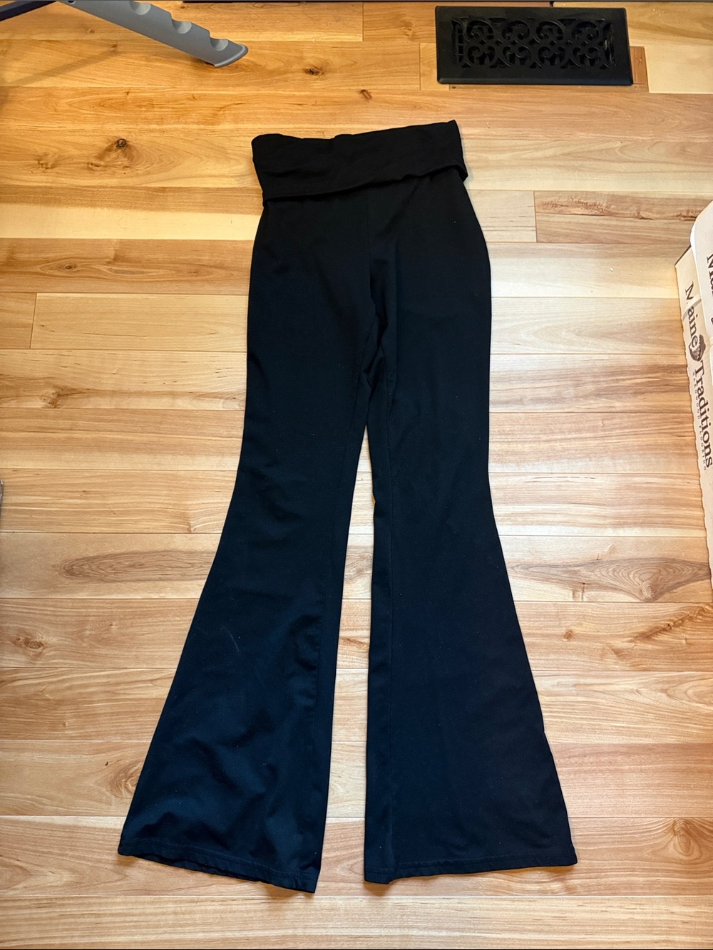 High-Rise Black Flared Yoga Pants